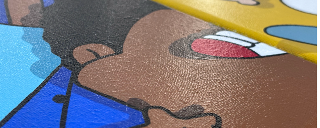 Close of Stimuleye painting Deconstructed Rallo 