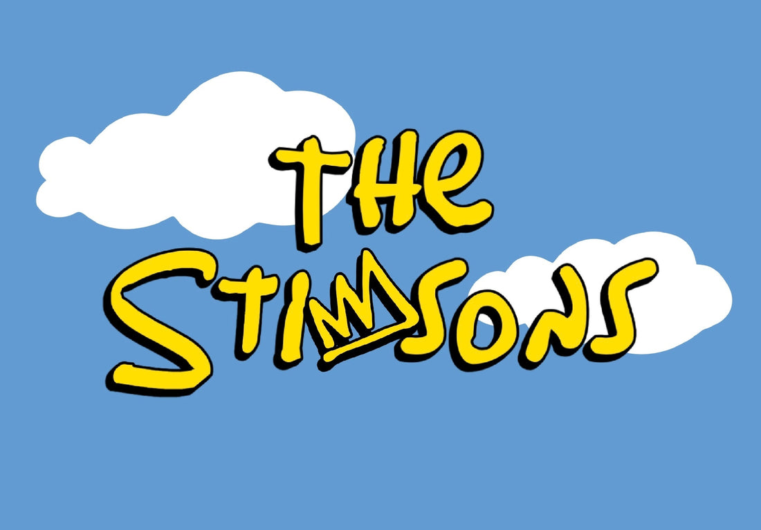 A remake of The Simpsons opening theme, redone to read the Stimsons with Stimuleye's signaature crown as the M