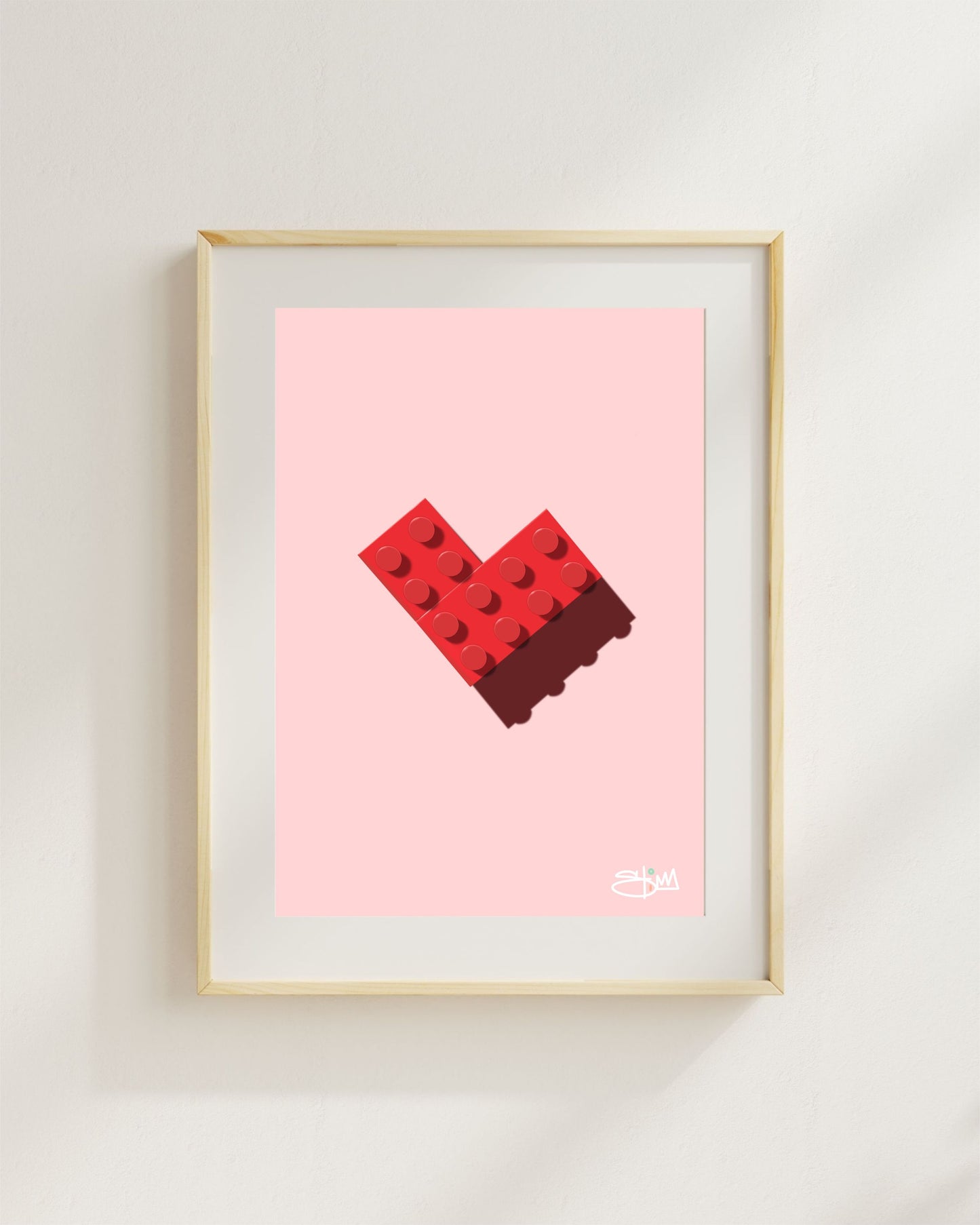 Heart-Shaped LEGO Poster