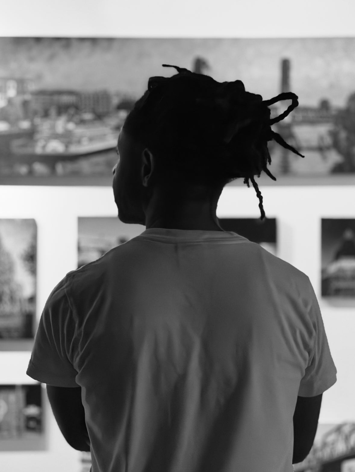 Black and white photo og Stimuleye at EFG Gallery