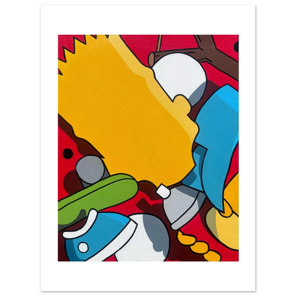 Bart Simpson modern pop art poster