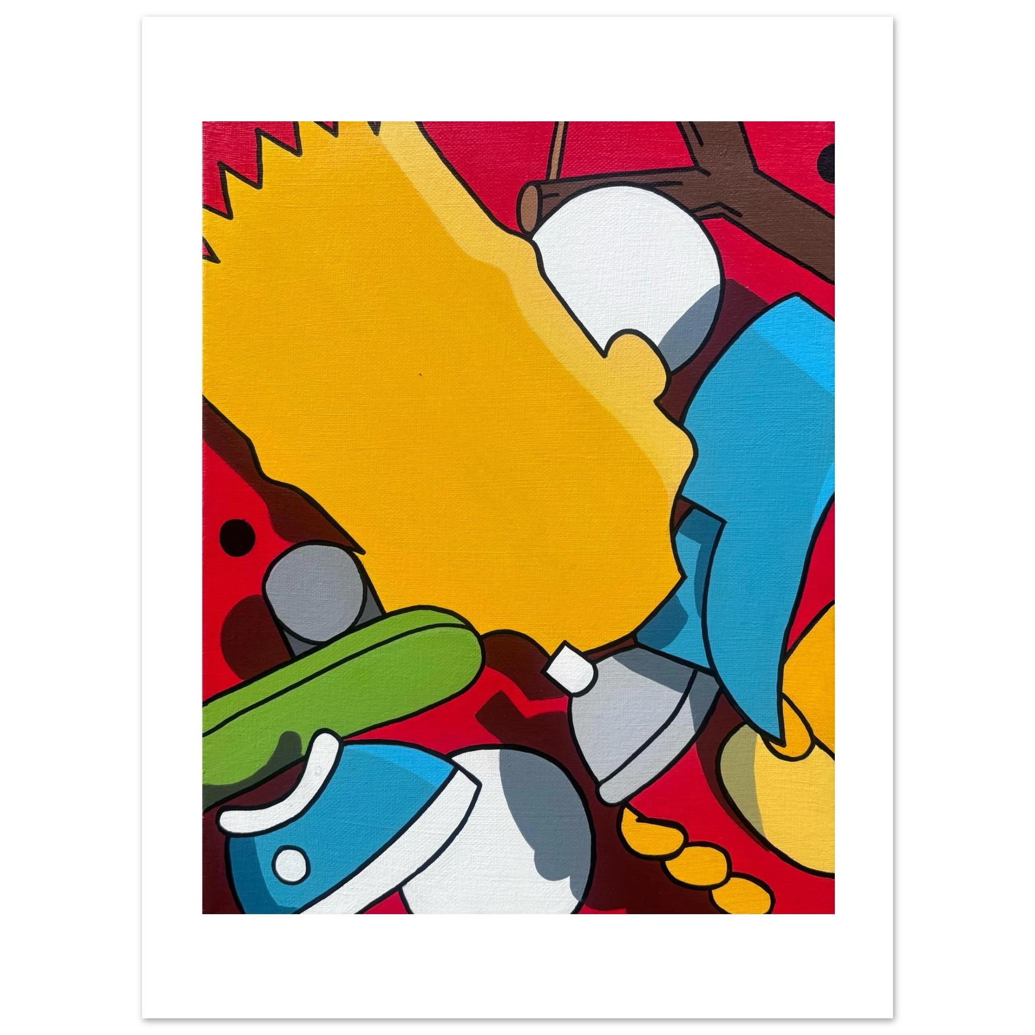Bart Simpson modern pop art poster