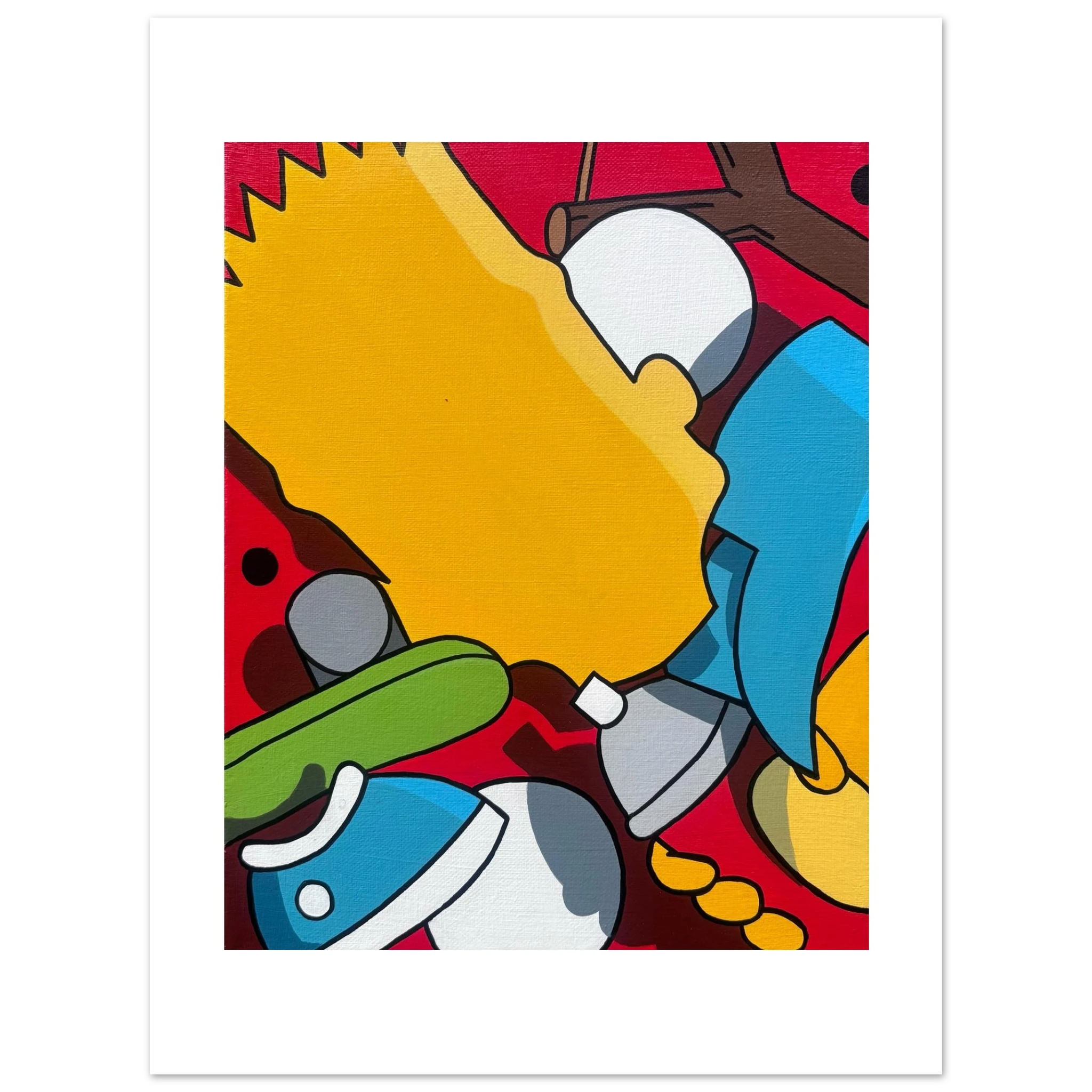 Bold cartoon wall for home decor